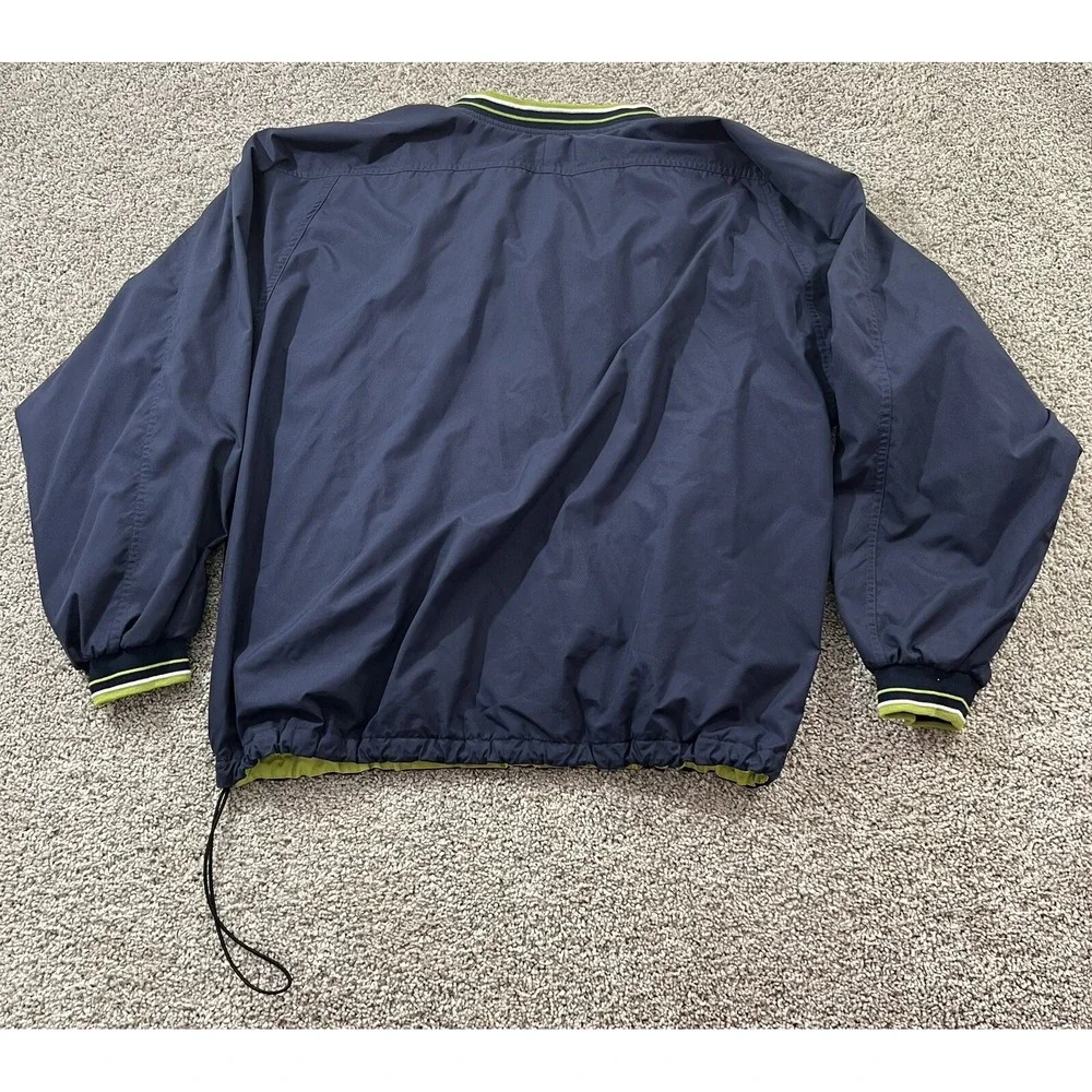 Vintage 90s Streetwear‎ Champion Jacket Mens XL Blue Green Windbreaker Pockets
